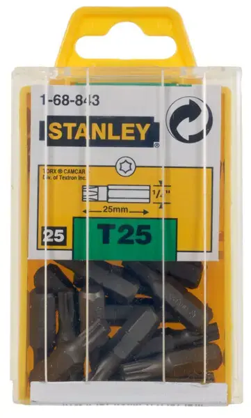 Stanley – Set d’embouts T25, 25 pièces 1-68-843