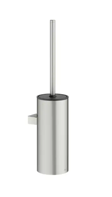 Keuco Collection Moll – Brosse de toilette avec support, noir/acier inoxydable 12769060101