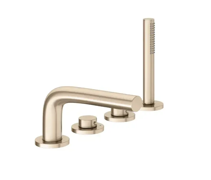 Keuco Edition 400 – Mélangeur bord de baignoire, montage 4 trous, bronze brossé 51530030200