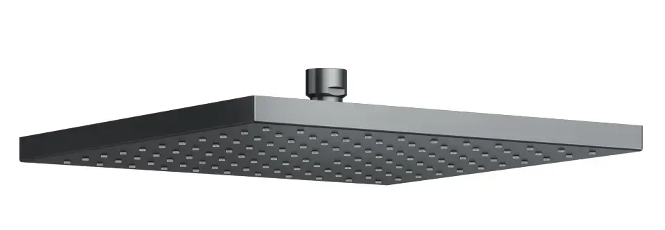 Keuco Edition 300 – Douche de tête 25×25 cm, chrome noir brossé 53086130100