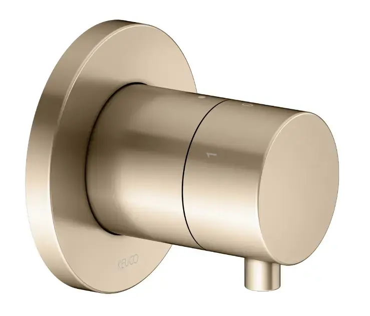 Keuco IXMO Comfort – Vanne d’arrêt et de commutation encastrée, pour 3 appareils, bronze brossé 59549031001