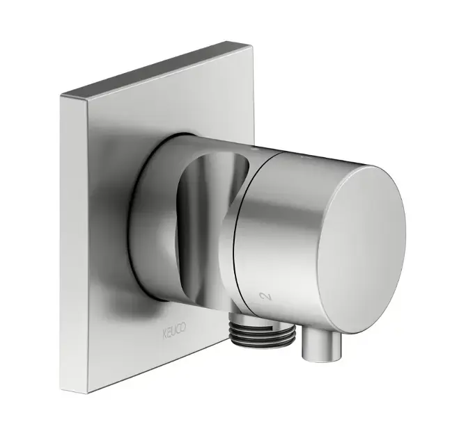 Keuco IXMO Comfort – Vanne de commutation encastrée, pour 3 appareils, avec raccord et support de douche, inox 59548061202