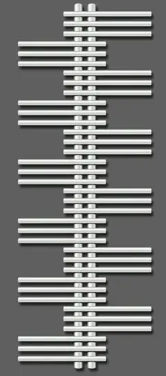 Zehnder Yucca – Radiateur de salle de bains 177×60 cm, droit, raccordement central 5 cm, une rangée, laqué blanc YS-180-060