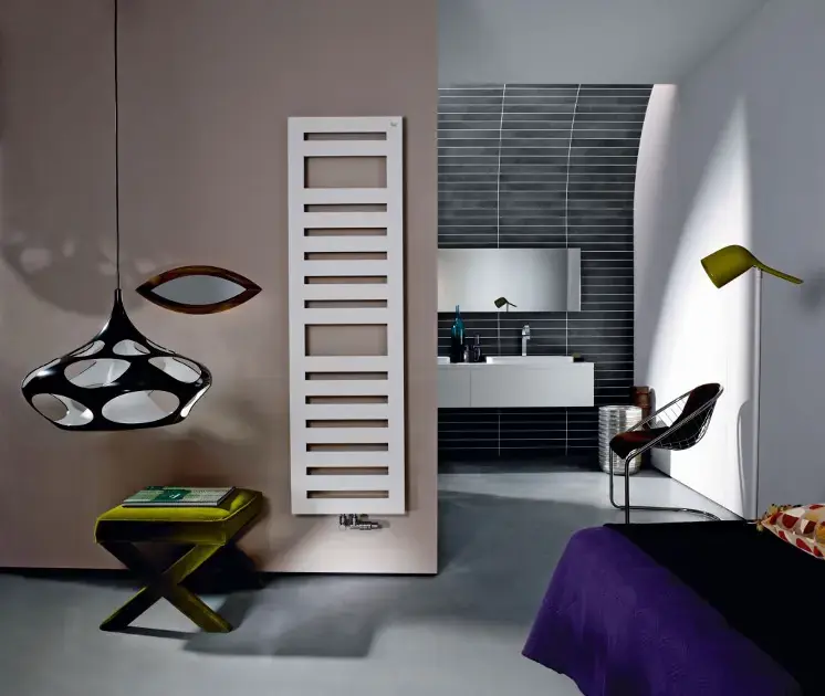 Zehnder Metropolitan Spa – Radiateur de salle de bains 123×40 cm, droit, raccordement central 5 cm, laqué blanc MET-120-040