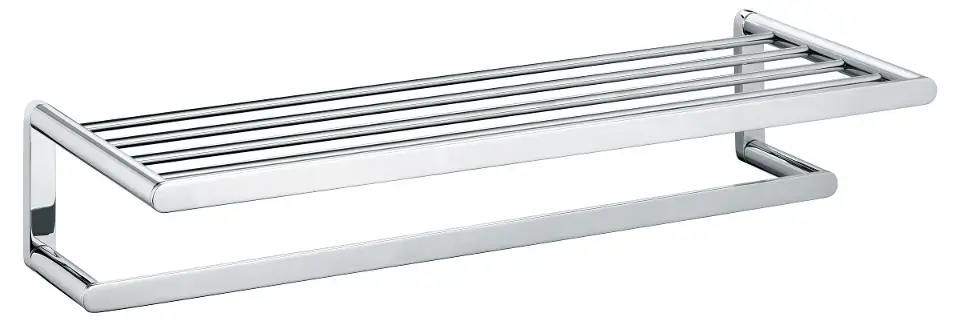Keuco Elegance – Étagère avec porte-serviettes, longueur 62 cm, chrome 11675010000