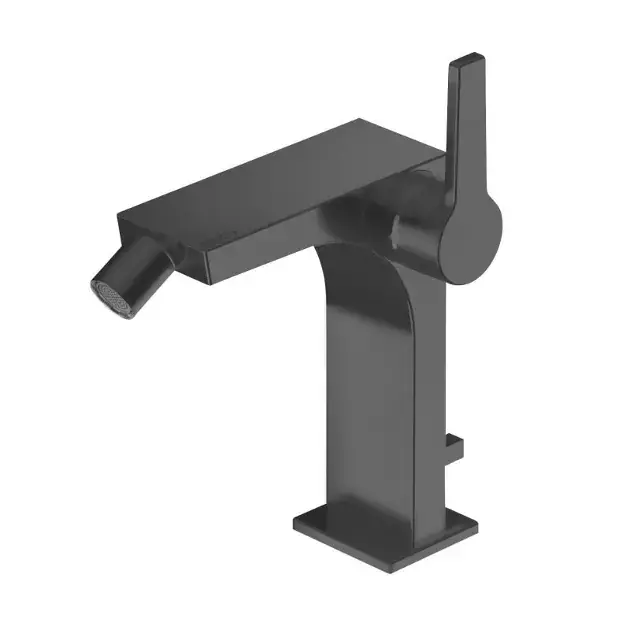 Keuco Edition 11 – Robinet de bidet à levier avec bonde, chrome noir 51109130000