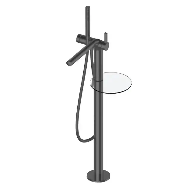 Keuco Edition 400 – Mitigeur de baignoire au sol, chrome noir 51527130100