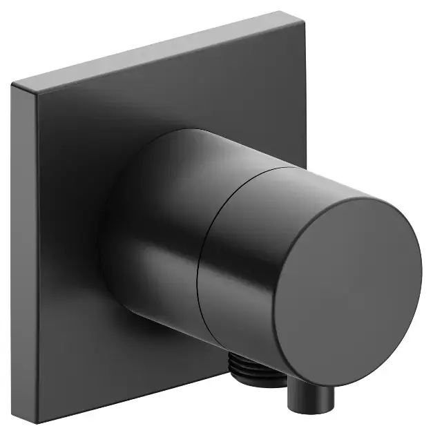 Keuco IXMO – Robinet d&rsquo;arrêt encastré, avec raccord de tuyau, chrome noir 59541131102
