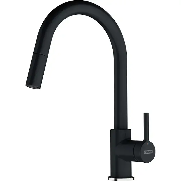 Franke Lina – Mitigeur d&rsquo;évier FC 6051.071 avec douchette extractible, onyx 115.0626.055