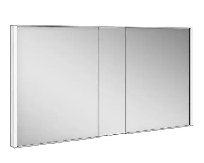 Keuco Royal Match – Armoire de toilette avec éclairage LED, encastrée, 130x70x15 cm, argent anodisé 12815171311