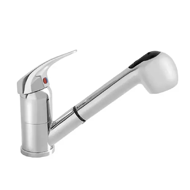 Alveus – Mitigeur d&rsquo;évier Oaza, avec douchette extractible, chrome 1091078