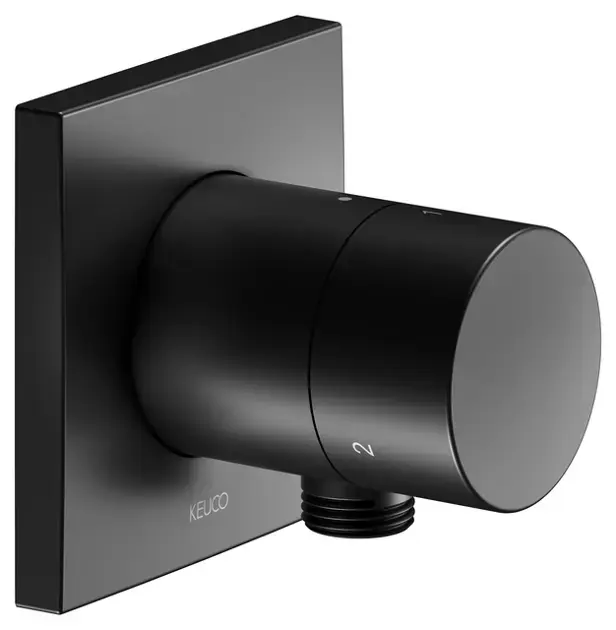 Keuco IXMO – Soupape encastrée pour 3 appareils, avec raccordement de douche, noir mat 59548370102