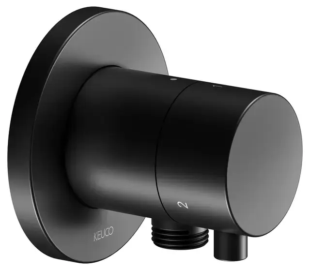 Keuco IXMO – Soupape encastrée pour 3 appareils, avec raccordement de douche, noir mat 59548371101