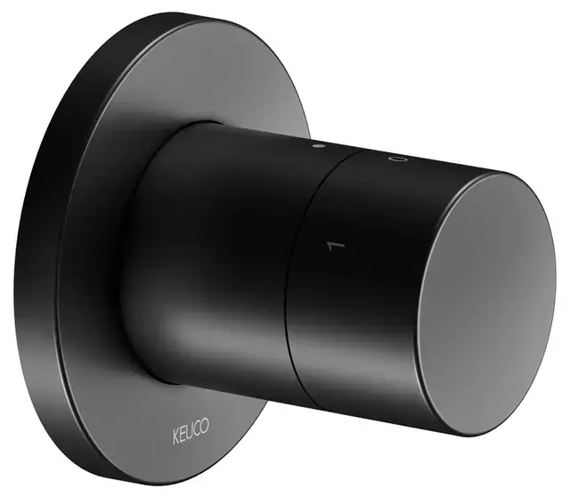 Keuco IXMO – Soupape encastrée pour 3 appareils, noir mat 59549370001