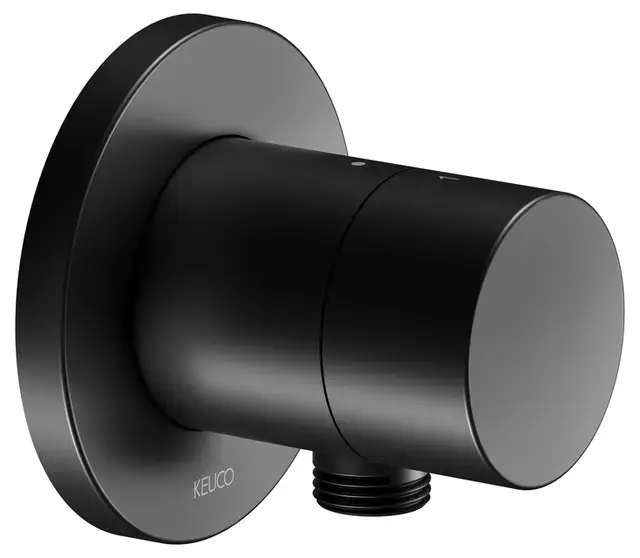 Keuco IXMO – Soupape encastrée pour 2 appareils, avec raccordement de douche, noir mat 59556370101