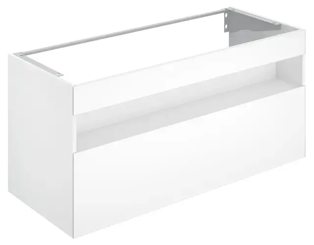 Keuco Stageline – Meuble sous lavabo, 120x63x49 cm, avec éclairage et USB, blanc 32882300100