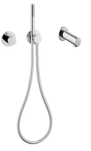 Keuco IXMO – Mitigeur thermostatique à encastrer, 2 sorties, avec corps d’encastrement, chrome 59606010001