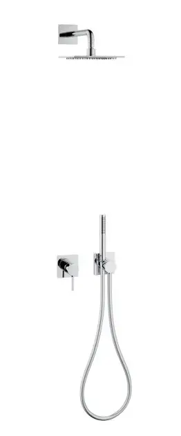 Keuco IXMO – Set de douche avec mitigeur encastré, 25×25 cm, chrome 59603010002