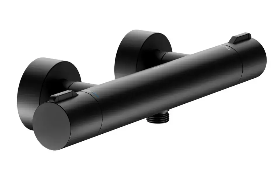 Keuco Plan blue – Mitigeur thermostatique de douche, noir mat 53926371001