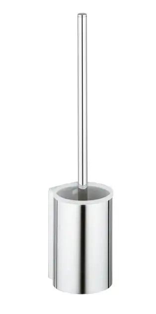 Keuco Plan – Brosse WC pour montage mural, avec support, blanc/ acier 14972070100