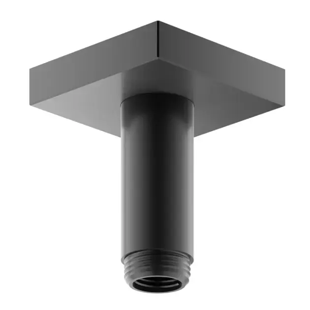 Keuco – Bras de douche de plafond, 10 cm, chrome noir brossé 53089130102