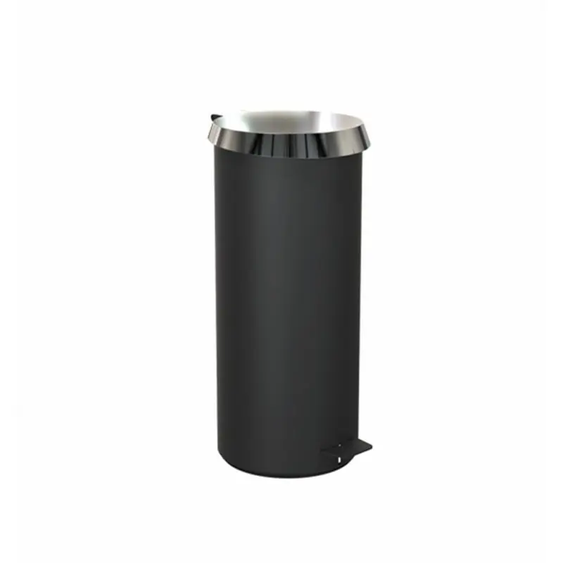 Poubelle noire – inox poli N3003-PB