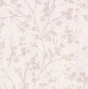 Papier peint intissé Jardin Secret branche rose – LU00797