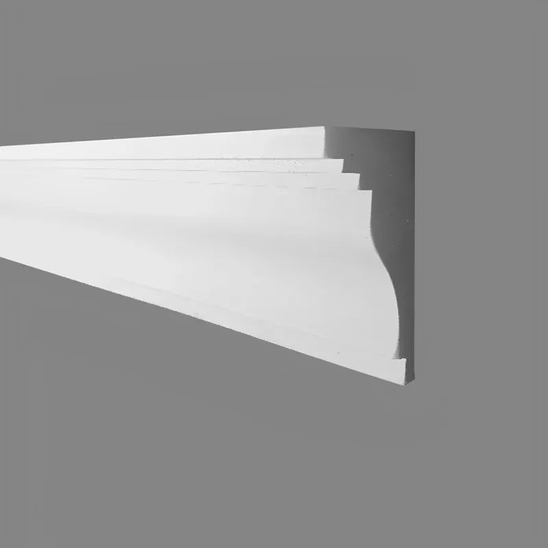 PROVISTON | Cornice en plâtre Augsbourg | Moulures décoratives en plâtre | 60 x 100 x 1200 mm | Moulures en plâtre staff