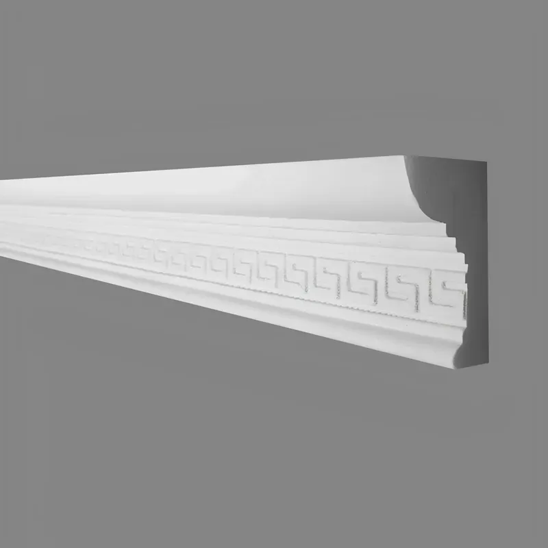 PROVISTON | Cornice en plâtre Mannheim | Moulures décoratives en plâtre | 50 x 80 x 1050 mm | Moulures en plâtre staff