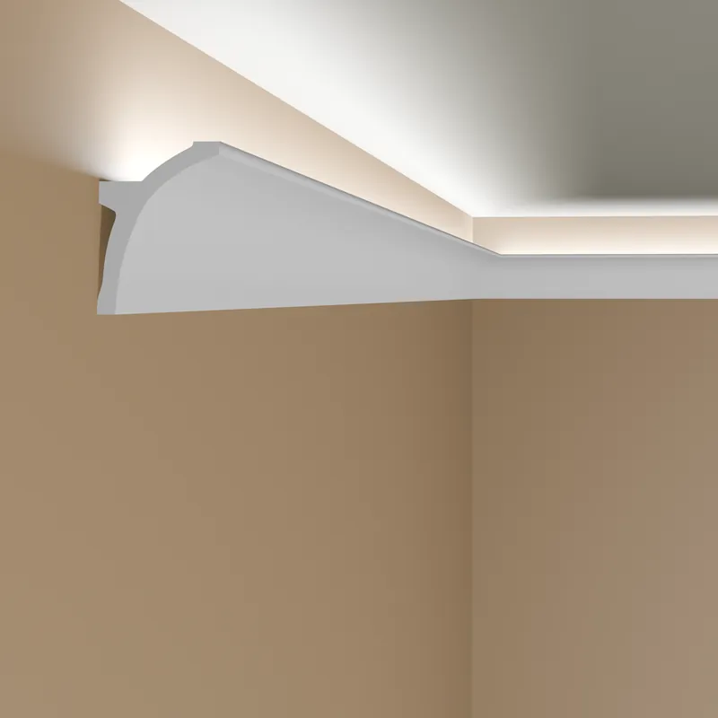 PROVISTON Moulure de plafond en polymère blanc |50 x 100 x 2000 mm Corniche LED