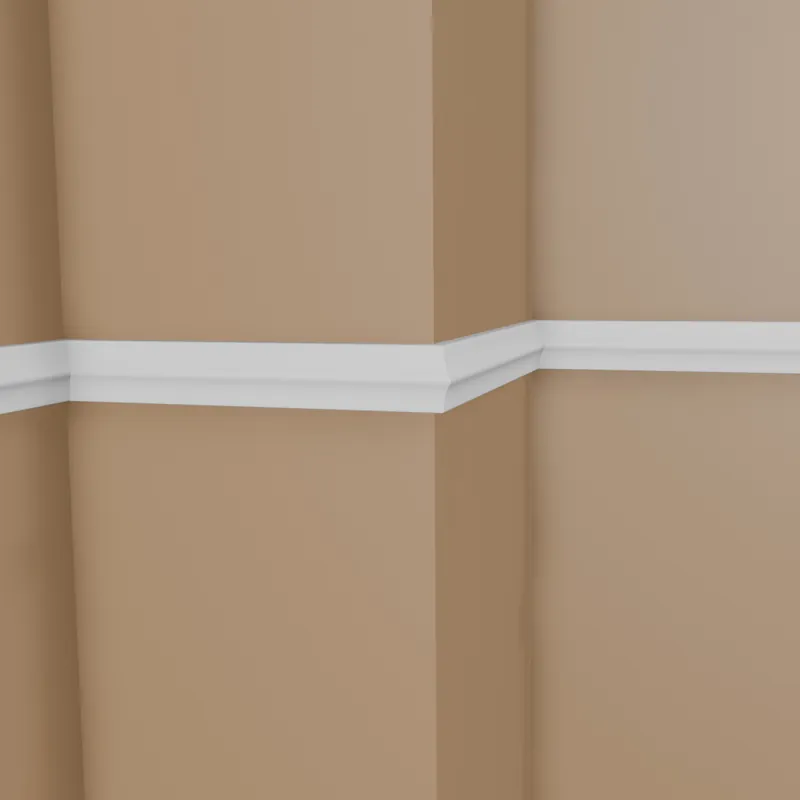 PROVISTON | Moulure décorative « NE026 » | 15 x 45 x 2000 mm | Blanc | Cimaise | Décoration murale | De haute qualité