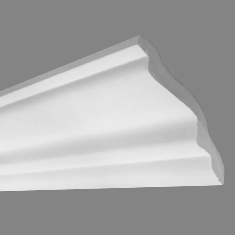 PROVISTON | Cornice en plâtre Reutlingen | Moulures décoratives en plâtre | 80 x 80 x 1180 mm | Moulures en plâtre staff