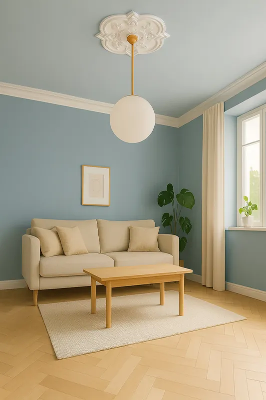 PROVISTON | Rosace en plâtre Kingston | Moulures décoratives en plâtre | Ø36,6 cm