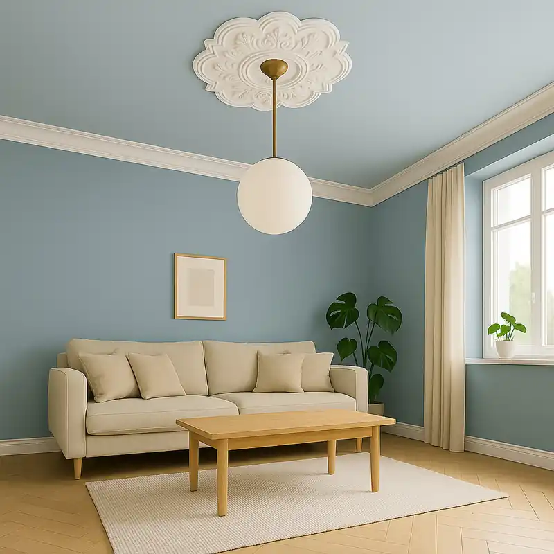 PROVISTON | Rosace en plâtre Norwich | Moulures décoratives en plâtre | Ø50cm