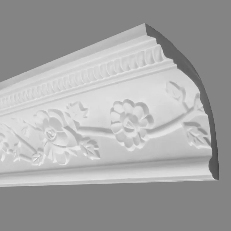 PROVISTON | Cornice en plâtre Lübeck | Moulures décoratives en plâtre | 70 x 92 x 1200 mm | Moulures en plâtre staff