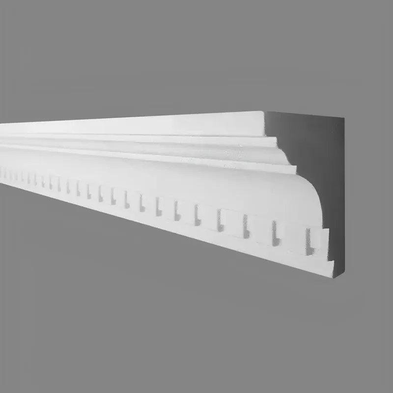 PROVISTON | Cornice en plâtre Chemnitz | Moulures décoratives en plâtre | 65 x 85 x 1000 mm | Moulures en plâtre staff