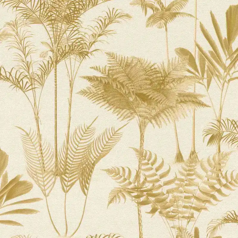 Papier Peint Intissé 555158 jaune beige dessins motifs Lirico Rasch