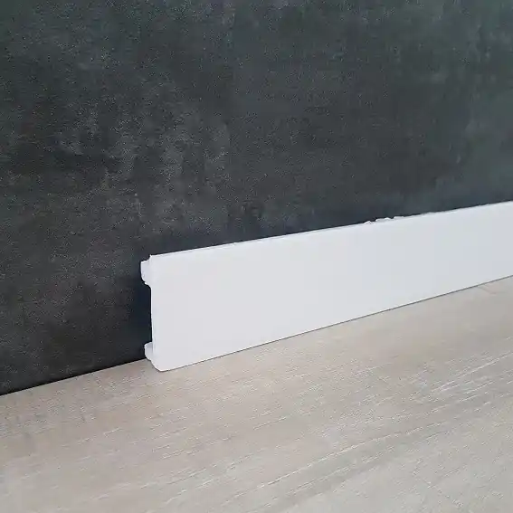 Wiesemann Plinthe lumineuse LED « Venarotta » Polystyrène 60 x 15 mm Blanc Moderne