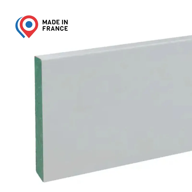 PROVISTON Plinthe 12 x 100 x 2440 mm MDF Hydro Prépeint Plinthe carré lot de 5