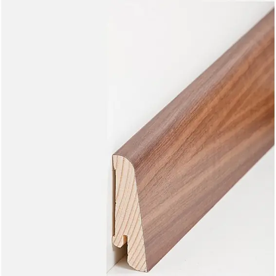 Plinthe « Aix-la-Chapelle » placage en bois 20 x 58 x 2500 mm noyer Plinthe moderne PROVISTON
