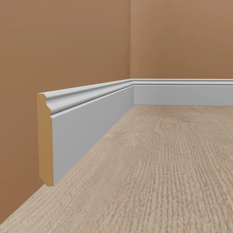 Plinthe « Düsseldorf » MDF 19 x 58 x 2500 mm Blanc Moderne PROVISTON
