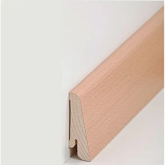 Plinthe « Aachen » placage en bois 20 x 58 x 2500 mm Hêtre Moderne PROVISTON