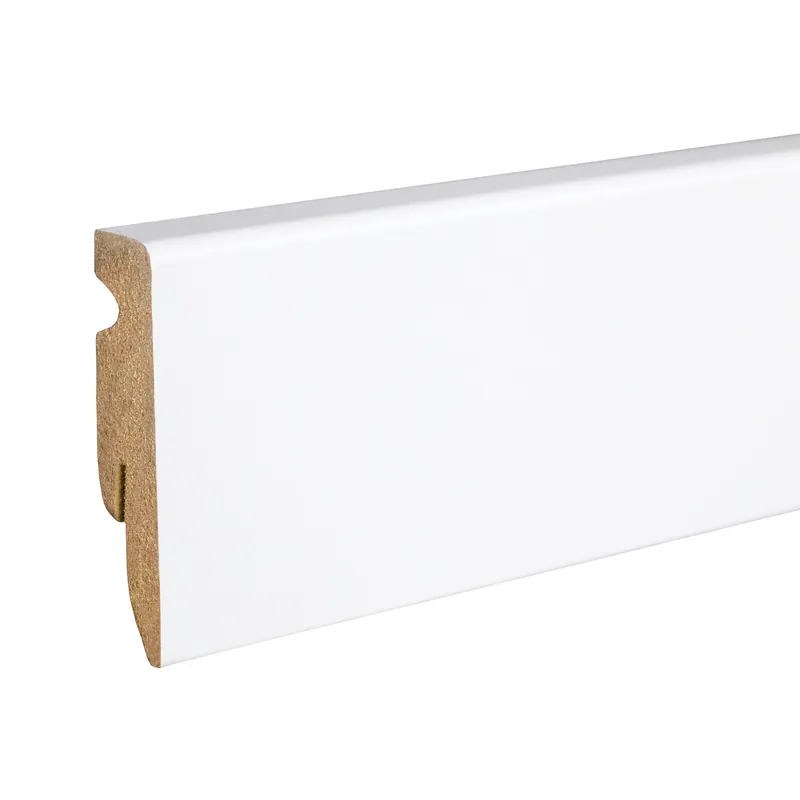PROVISTON | plinthe carrée | 15 x 58mm | mélaminé blanc | plinthe MDF | plinthe moderne