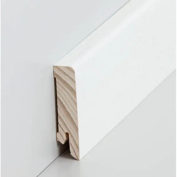 Plinthe « Lübeck » 16.61.41 Bois plaqué 16 x 60 x 2500 mm Blanc couvrant PROVISTON