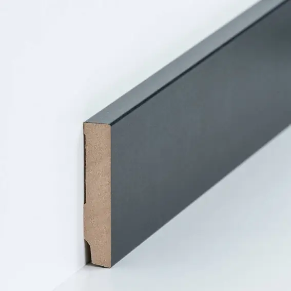 Plinthe « Celle » 721.1680.39 MDF 16 x 80 x 2500 mm noir Plinthe PROVISTON