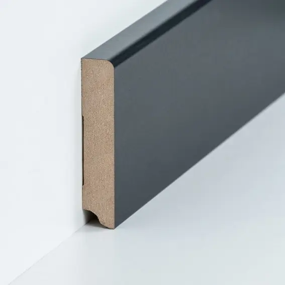 Plinthe « Duisburg » MDF 19 x 96 x 2500 mm Noir Moderne PROVISTON