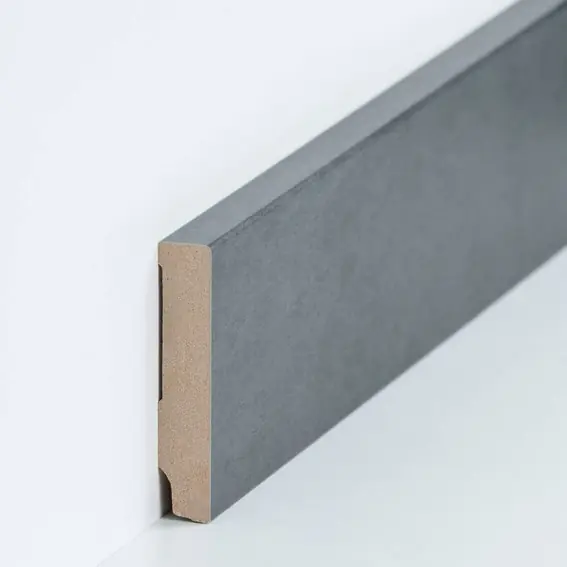 Plinthe « Celle » MDF 16 x 80 x 2500 mm acier nature Moderne PROVISTON