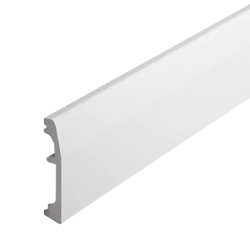 PROVISTON | Plinthe « NE017P » en polystyrène PolyForce | 14 x 69 x 2000 mm | Satin Blanc | Cache fils