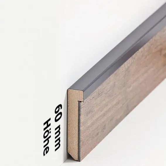 Plinthe « Frankfurt » 725.5128 MDF 13 x 60 x 2500 mm Plinthe pour sol vinyle PROVISTON
