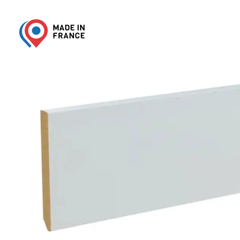 PROVISTON Plinthe 10 x 70 x 2000 mm MDF Prépeinte Plinthe carré lot de 5
